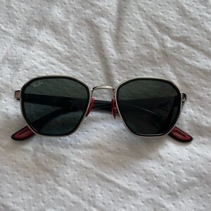 Ray-Ban Black and Red Frame Sunglasses